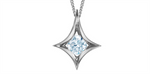 Load image into Gallery viewer, 10K White Gold Lab Diamond Concave Kite Pendant Necklace

PENDANT
T
