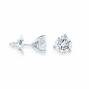 White Sterling Silver Cubic Zirconiums Polished Stud Earrings
Earring