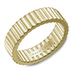 Load image into Gallery viewer, Men's Yellow Gold Carved Band with Polished Finish 
Top Width: 6.5 mm