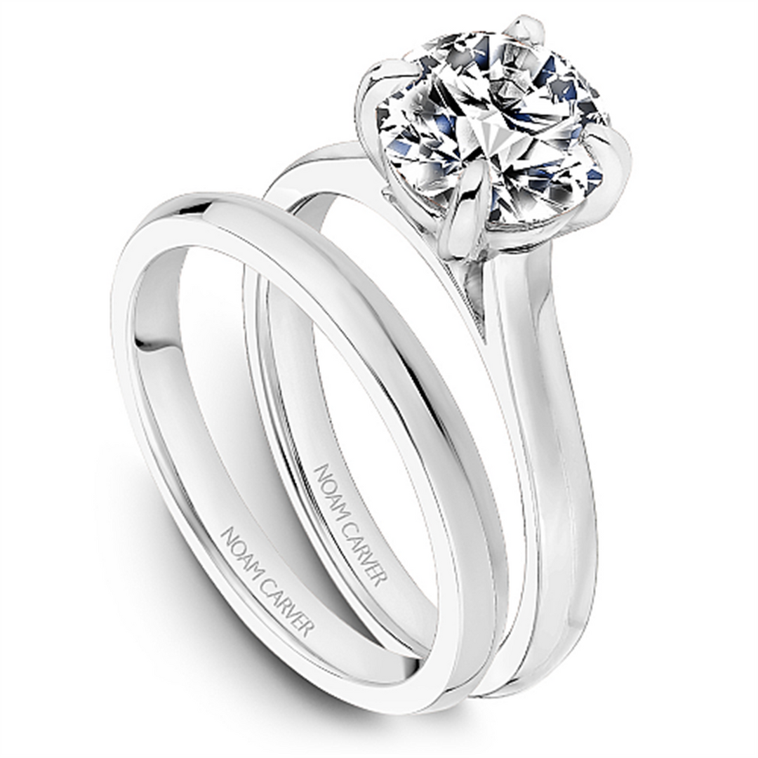 White Gold Solitaire Engagement Ring Mount
Fits Centre: 2.00ct Round