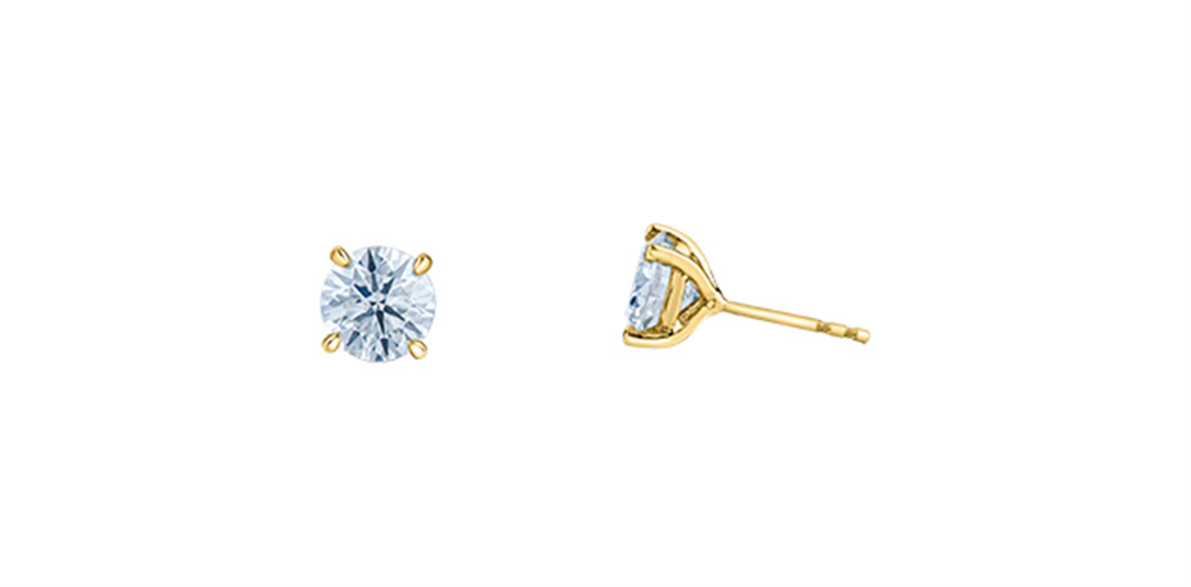 14K Yellow Gold Round Lab Diamond Stud Earrings
Total Diamonds: 3cttw