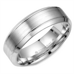 Load image into Gallery viewer, Men&#39;s Gold Bevel Band with Satin Finish
