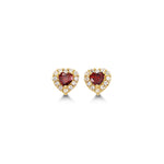 Load image into Gallery viewer, Kid&#39;s 14K Yellow Gold Heart Stud Earrings
Collection: Lovies
