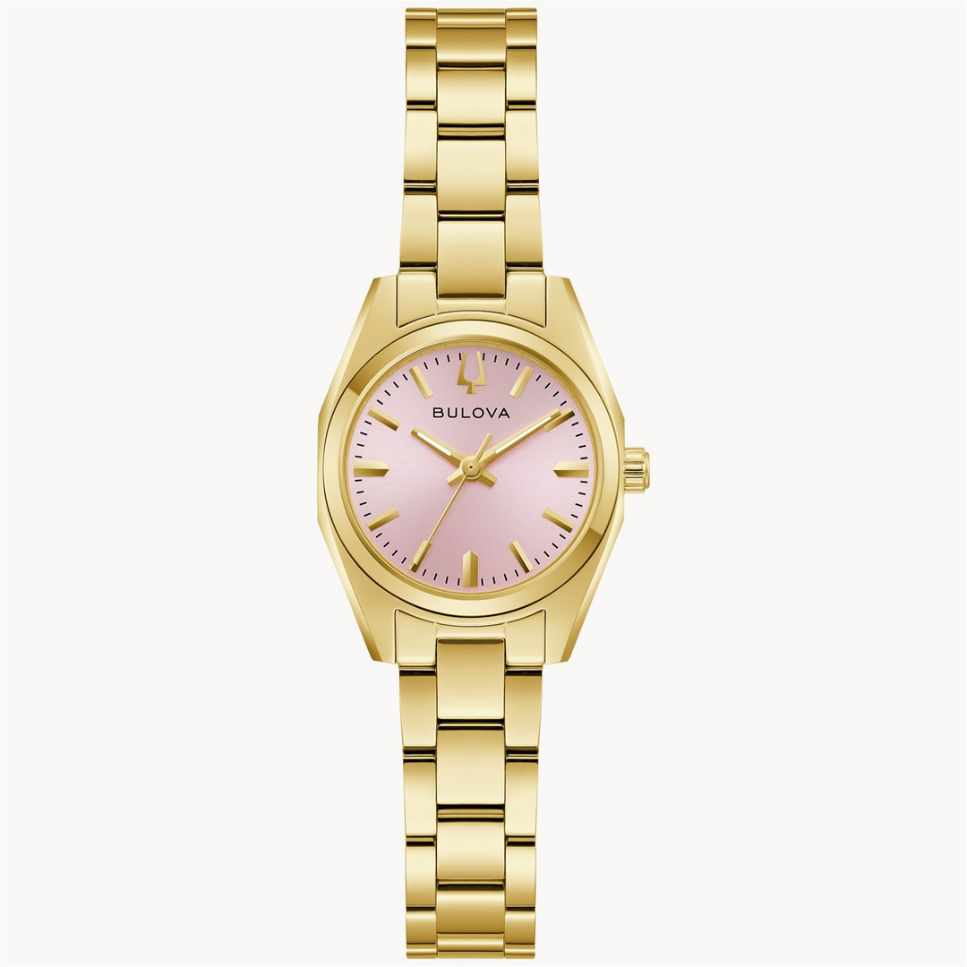 BULOVA Lady's Stainless Steel Quartz Dress Watch with Pink Dial
Colle