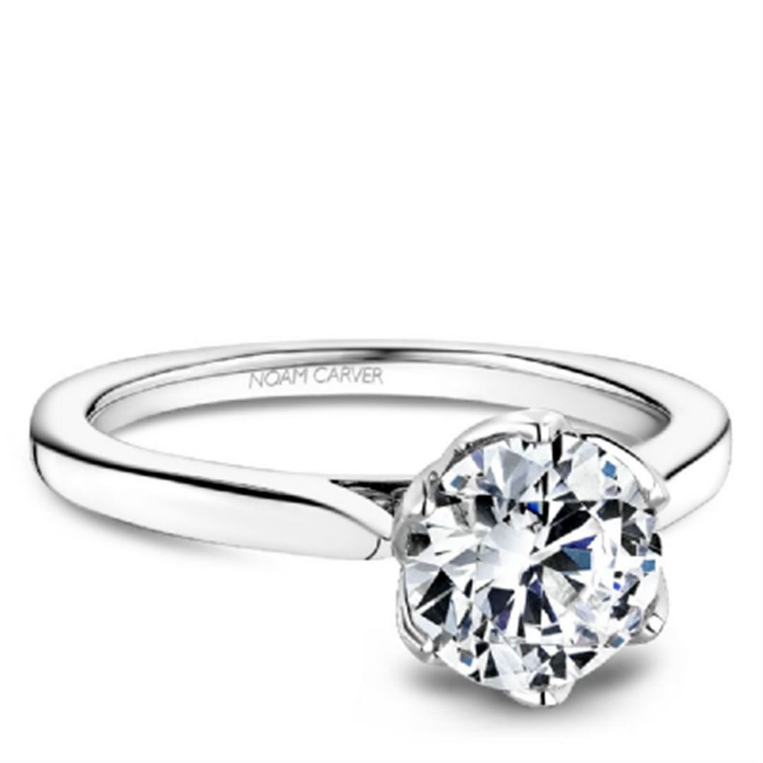 White Gold Solitaire Engagement Ring Mount
Fits Centre: 2.00ct Round