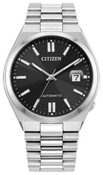 Load image into Gallery viewer, CITIZEN Men&#39;s Stainless Steel Automatic Dress Watch with Black Dial
