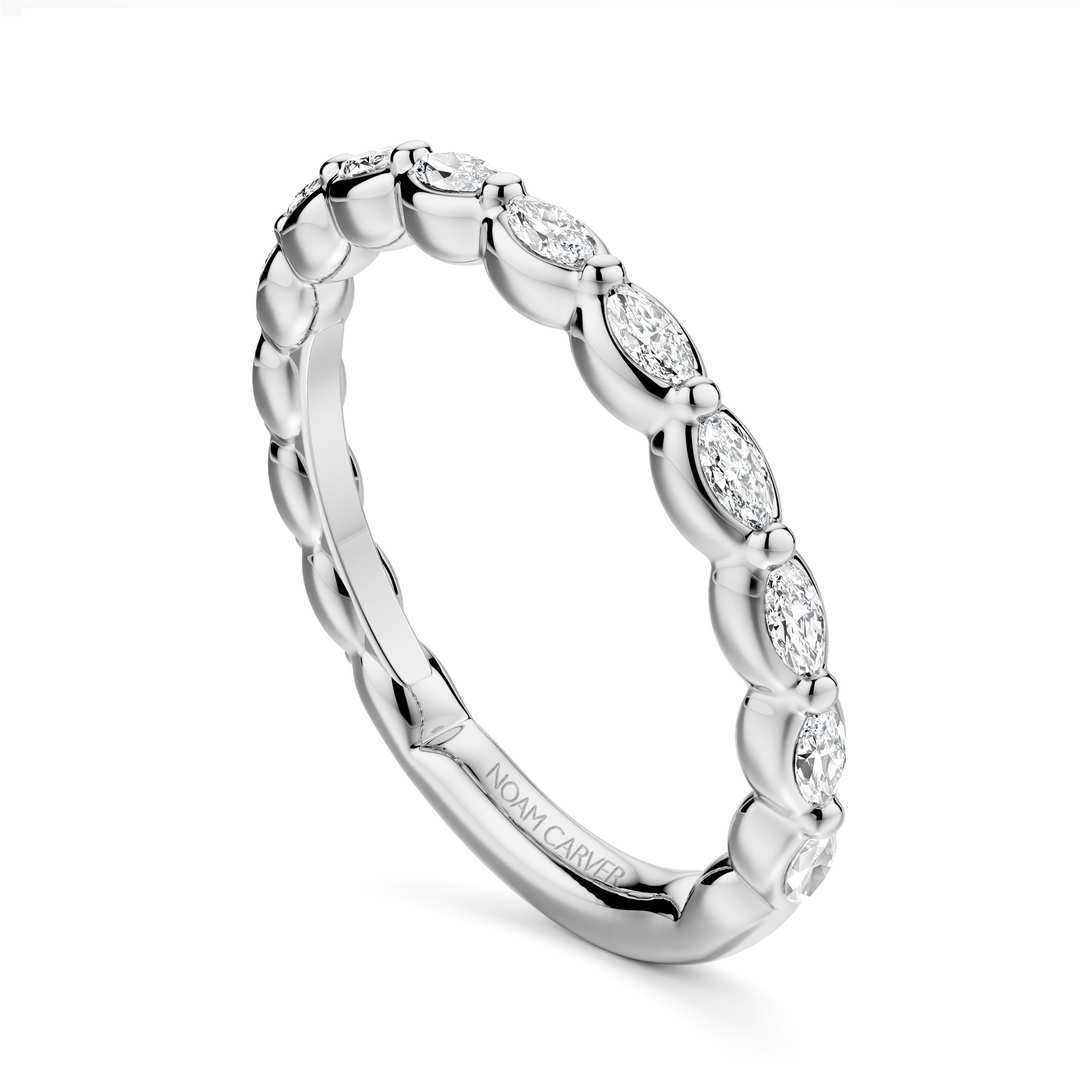 Lady's White Gold Prong Set Diamonds Band
Diamond Shape: Marquise
To