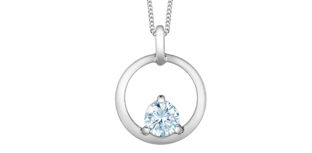 10K White Gold Lab Diamond Open Circle Pendant Necklace

PENDANT
To