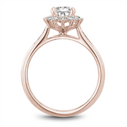 Rose Gold Floral Diamond Semi-Mount