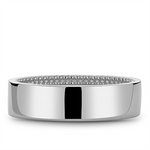 Load image into Gallery viewer, Men's White Gold Flat Band with Polished Finish