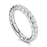 Load image into Gallery viewer, Lady's White Gold Prong Set Diamonds Band
Diamond Shape: Round
Total