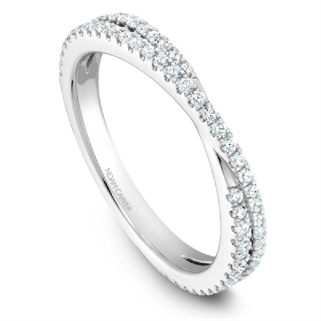 Lady's White Gold Prong Set Intertwined Diamonds Band
Diamond Shape: Round