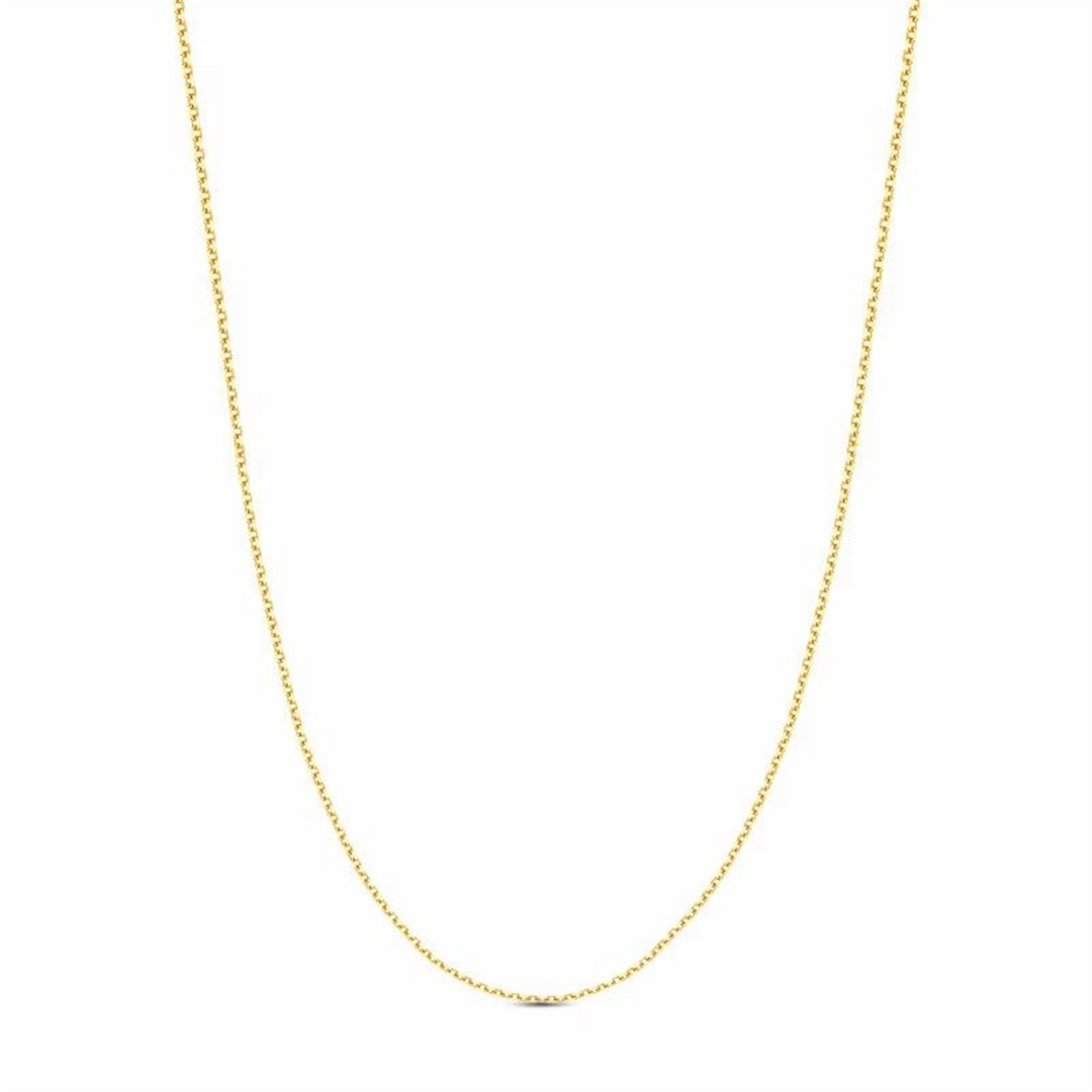 10K Yellow Gold Solid Rolo Chain 
Length: 16"
Width: 0.9mm
Finish: