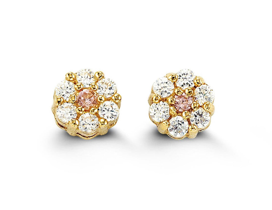 Kid's 14K Yellow Gold Flower Stud Earrings
Collection: Cluster