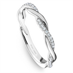 Load image into Gallery viewer, Lady&#39;s White Gold Prong Set Intertwined Diamonds Band
Diamond Shape: Round
