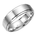 Load image into Gallery viewer, Men&#39;s Gold Stepped Down Edges Band with Satin Finish
