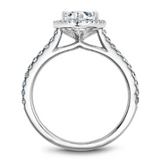 White Gold Halo Diamond Semi-Mount