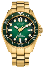 Load image into Gallery viewer, CITIZEN Men&#39;s Stainless Steel Solar Divers Watch with Green Dial
Coll
