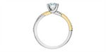 Load image into Gallery viewer, 14K Yellow &amp; White Gold Intertwined Round Lab Diamond Engagement Ring
