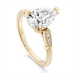 Load image into Gallery viewer, Yellow Gold Vintage Diamond Engagement Ring Semi-Mount
Fits Centre: 2