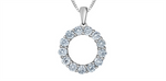 Load image into Gallery viewer, White Sterling Silver Circle of Life Pendant Necklace

PENDANT
Ston