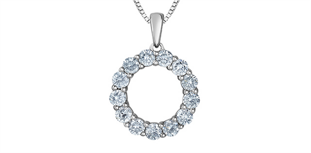 White Sterling Silver Circle of Life Pendant Necklace

PENDANT
Ston