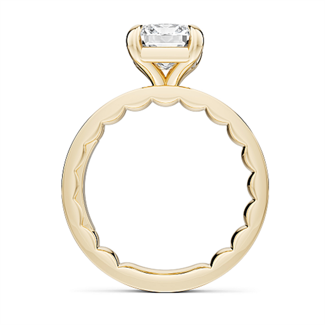 14K Yellow Gold Solitaire Diamond Engagement Ring Semi-Mount
Fits Cen
