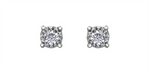 Load image into Gallery viewer, 10K White Gold Diamonds Stud Earrings
Total Diamonds: 0.03 I3 I/J 
E
