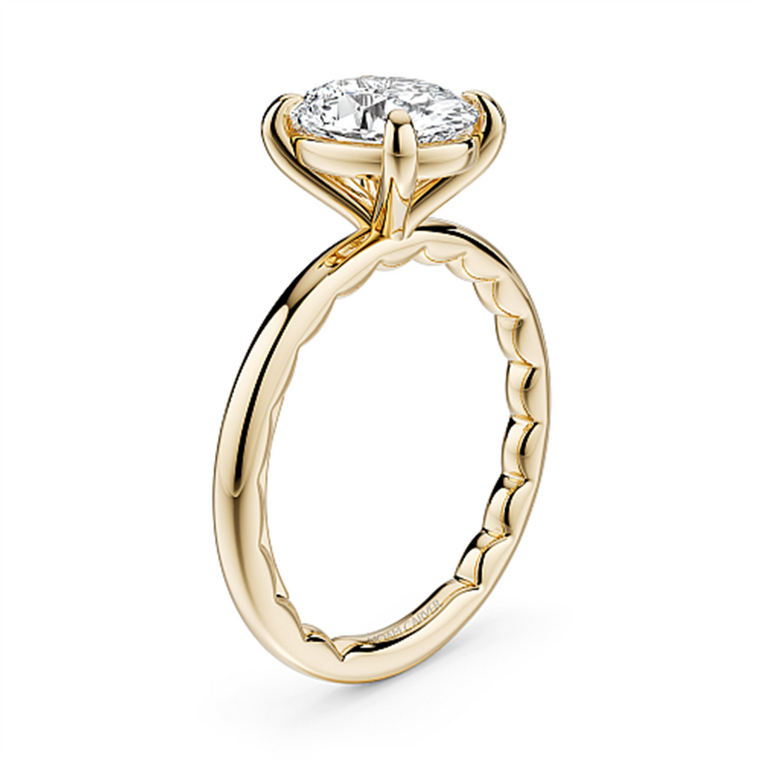 14K Yellow Gold Solitaire Diamond Engagement Ring Semi-Mount
Fits Cen