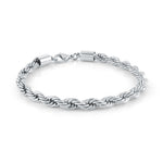 Load image into Gallery viewer, Stainless Steel Rope Bracelet 
Length: 7.25&quot;
Width: 5mm
Finish: Pol
