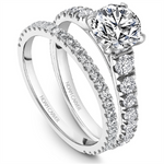 Load image into Gallery viewer, White Gold Side Stones Diamond Semi-Mount
