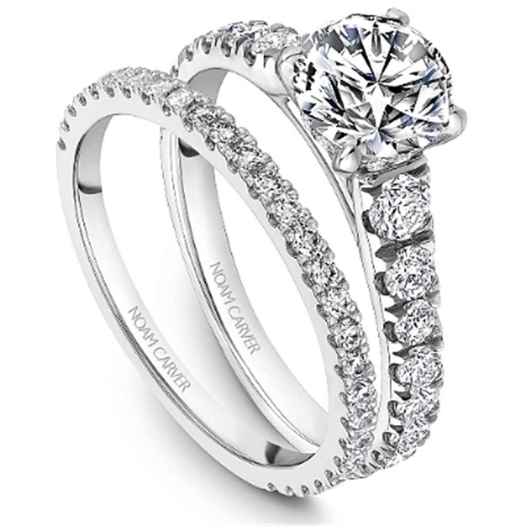 White Gold Side Stones Diamond Semi-Mount