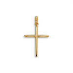 Load image into Gallery viewer, 10K Yellow Gold Polished Cross Religious Pendant 
 
Length: 27.5mm