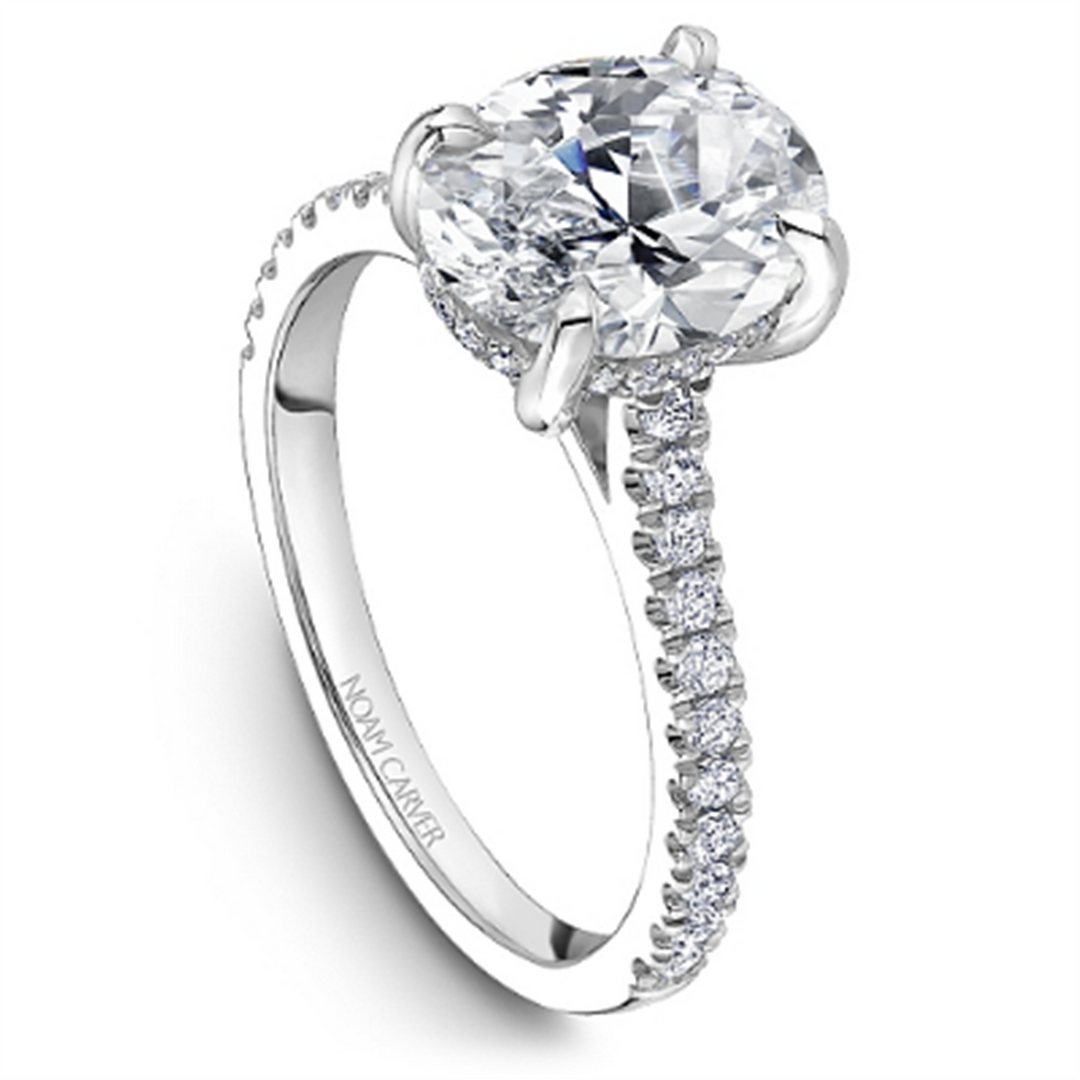 White Gold Side Stones Diamond Semi-Mount