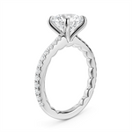 Load image into Gallery viewer, White Gold Side Stones Diamond Engagement Ring Semi-Mount
Fits Centre