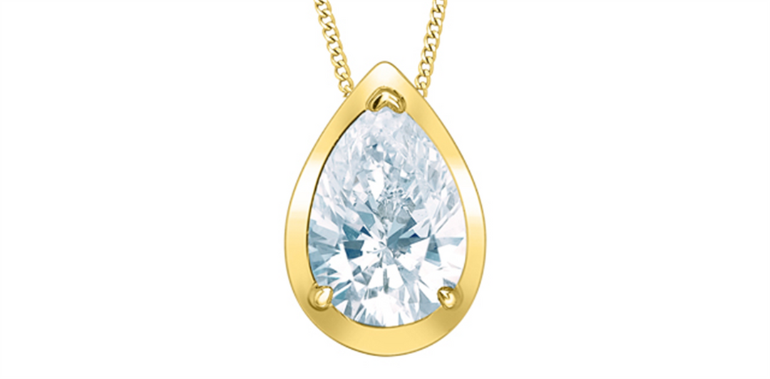 10K Yellow Gold Lab Diamond Pear Picture Frame Pendant Necklace

PEN