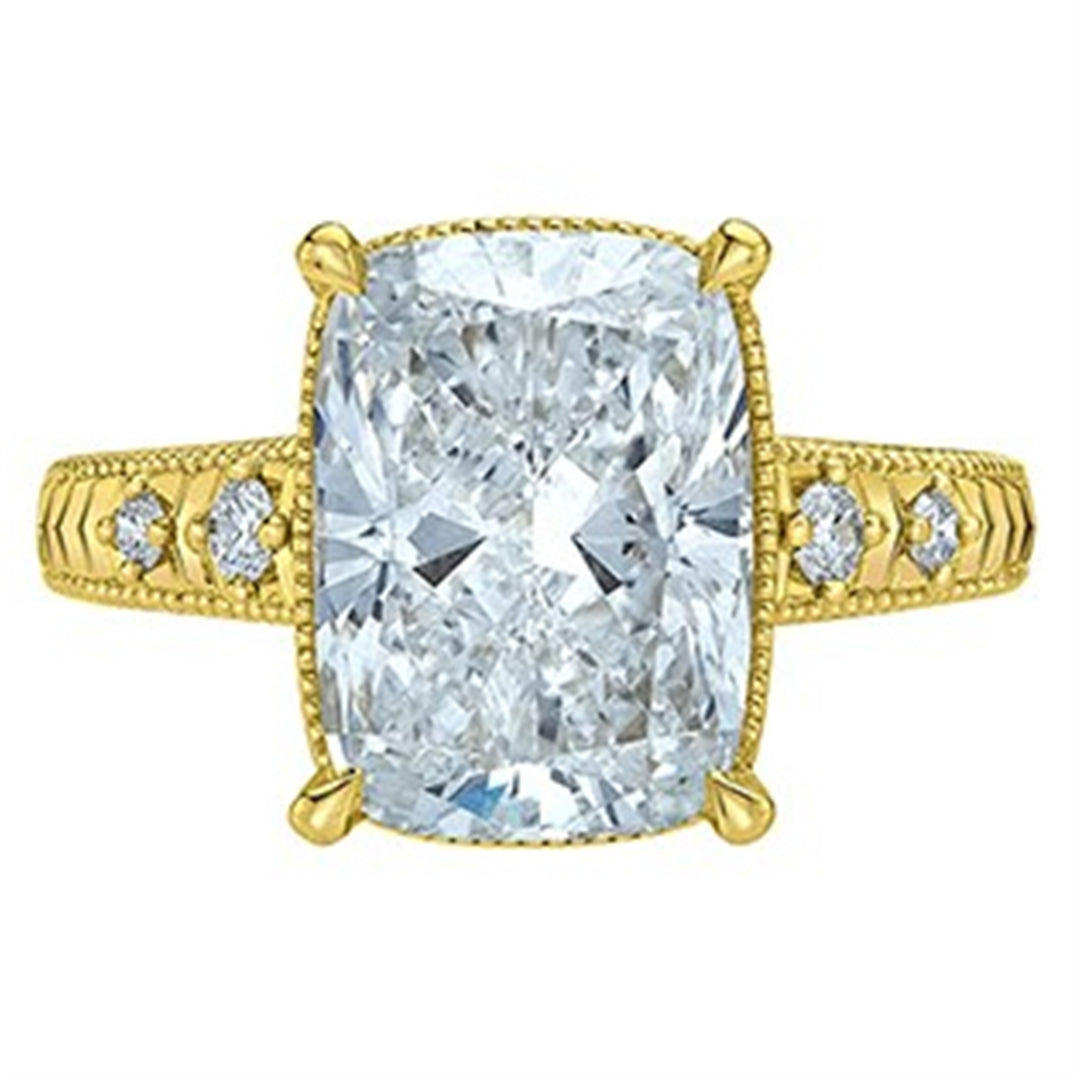 14K Yellow Gold Vintage Cushion Lab Diamond Engagement Ring
Centre St