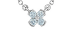 Load image into Gallery viewer, White Sterling Silver Flower Pendant Necklace

PENDANT
Stone: Lab D