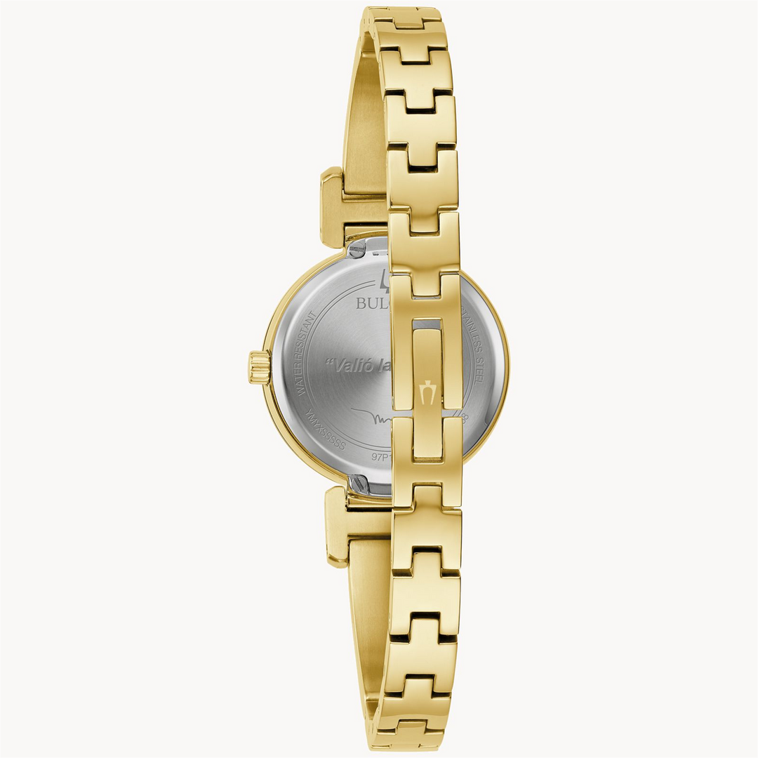 BULOVA Lady's Stainless Steel Quartz Dress Watch with Gold Dial
Colle