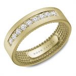 Load image into Gallery viewer, Men's Yellow Gold Flat Diamond Band