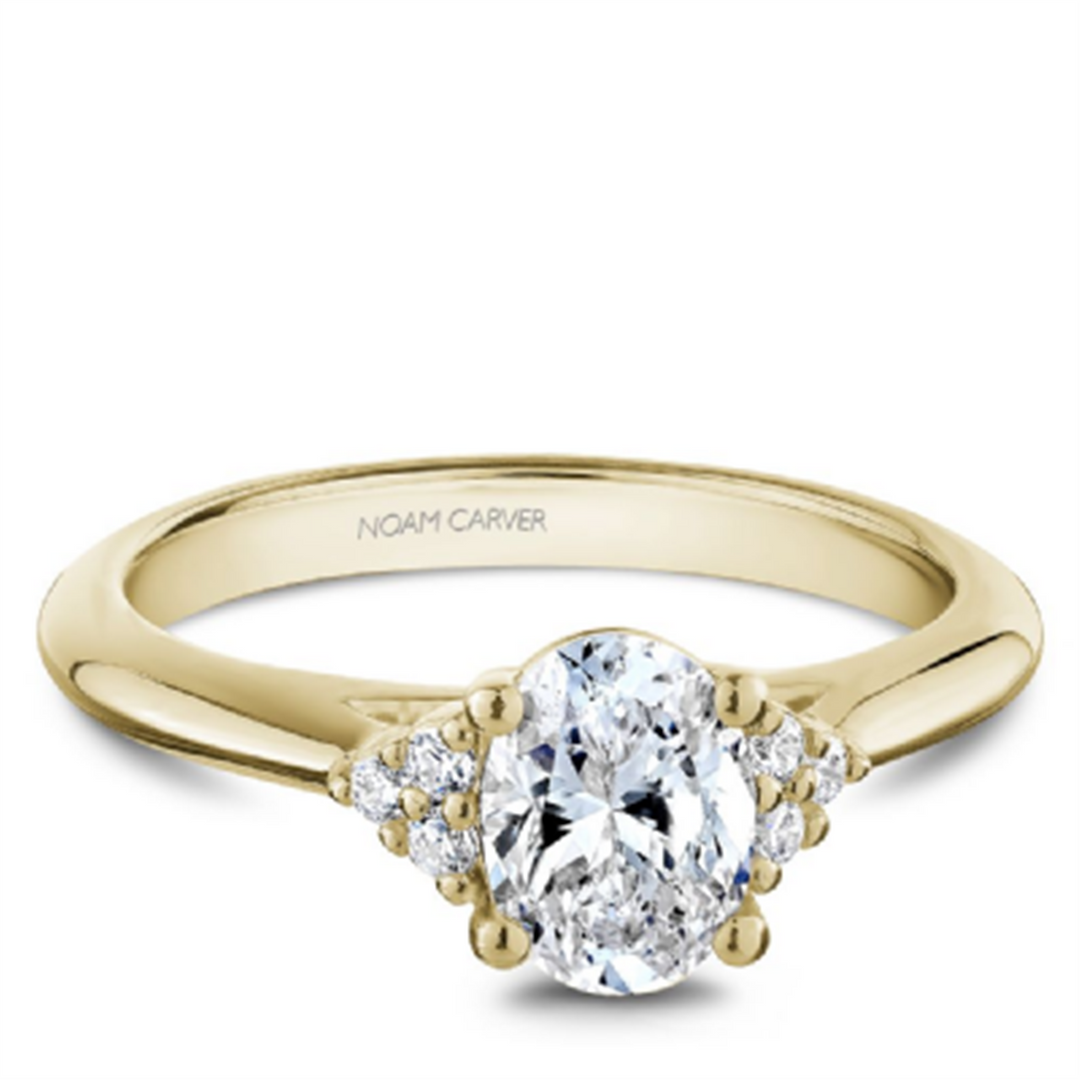 Yellow Gold Modern Diamond Semi-Mount