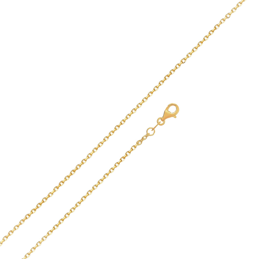 10K Yellow Gold Solid Rolo Chain 
Length: 16"
Width: 0.9mm
Finish: