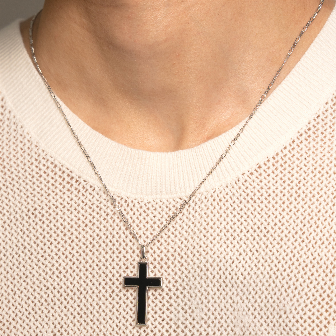 White Sterling Silver Cross Polished Religious Pendant Necklace

PEN