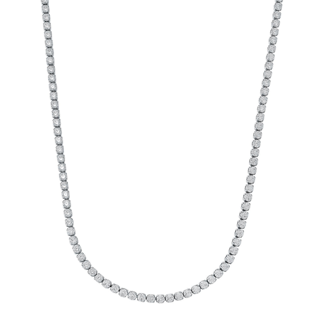 Stainless Steel Tennis Chain with Cubic Zirconiums 
Length: 16" + 2"