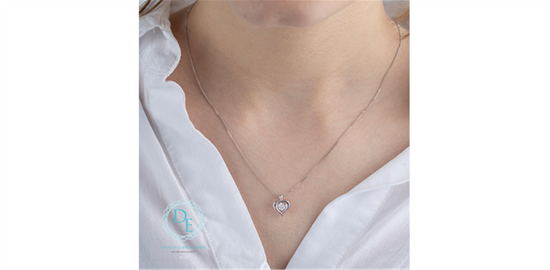 10K White Gold Lab Diamond Heart Dancing Stone Pendant Necklace

PEN
