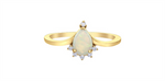 Load image into Gallery viewer, 10K Yellow Gold Unique Opal and Diamonds Ring
