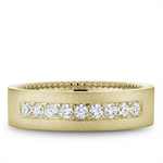 Load image into Gallery viewer, Men's Yellow Gold Flat Diamond Band