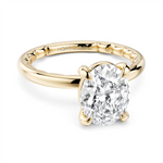 Load image into Gallery viewer, 14K Yellow Gold Solitaire Diamond Engagement Ring Semi-Mount
Fits Cen