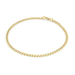 Load image into Gallery viewer, Gold Stainless Steel Curb Anklet 
Length: 10&quot;
Width: 3.3mm
Finish:
