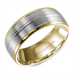 Load image into Gallery viewer, Men&#39;s Gold Stepped Down Edges Band with Satin Finish
